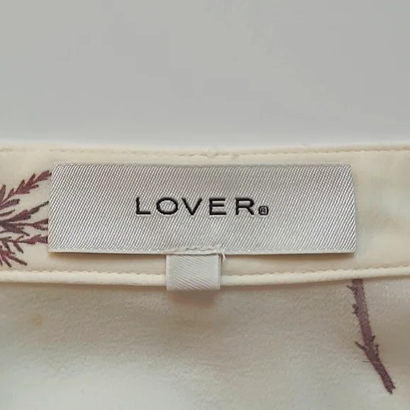 LOVER Long-Sleeve Floral Silk Blouse - Picture 7 of 9